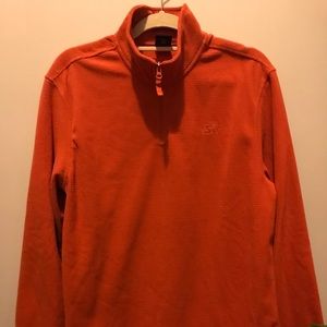 Orange Fleece Starter Pullover